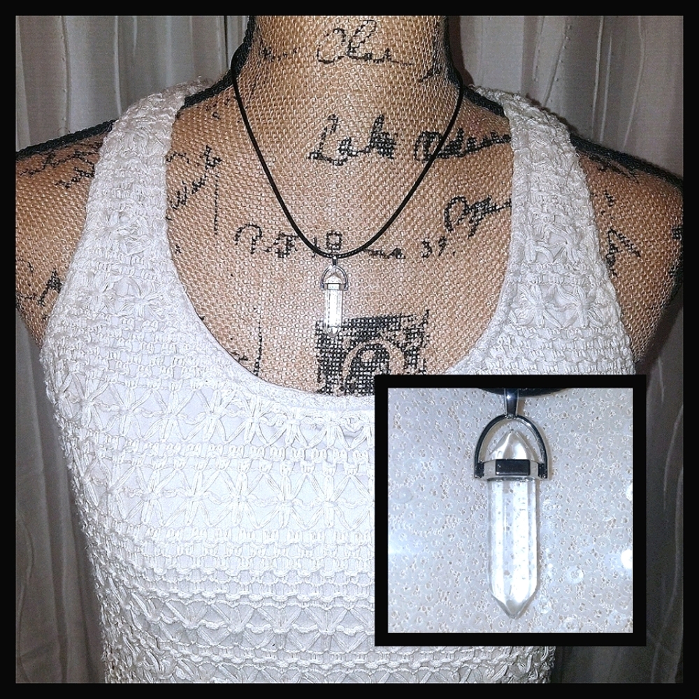 Crystal Quartz Chakra Healing Necklace